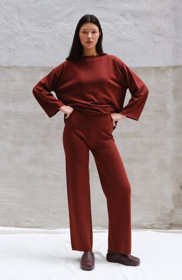 Fine Knit Set - Maroon - Image 5