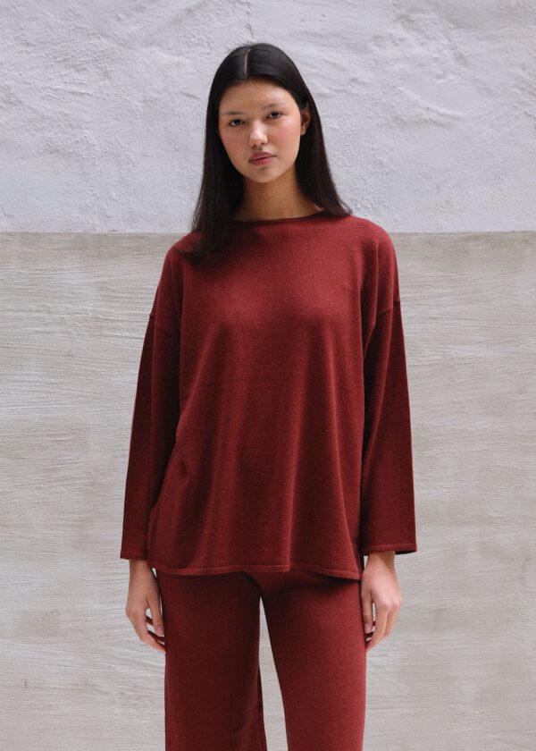 Fine Knit Set - Maroon