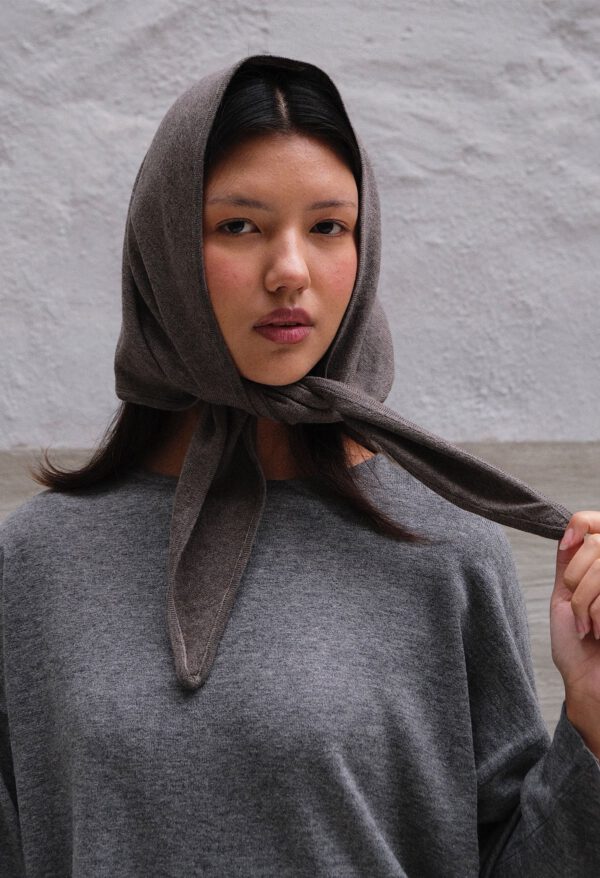 Triangle Scarf - Taupe - Image 4
