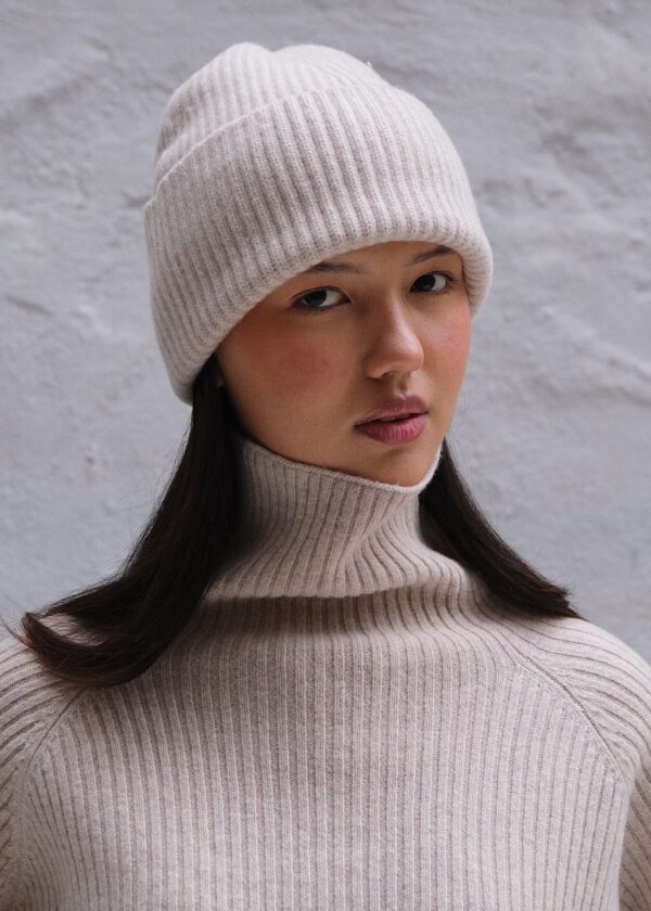 Merino Rib Hat - Oat