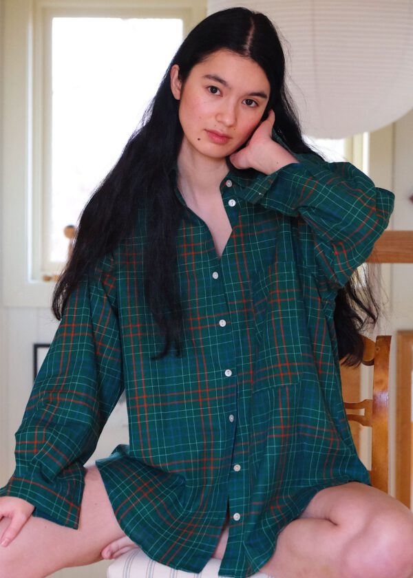 Handloom Cotton Shirt - Pine Grid