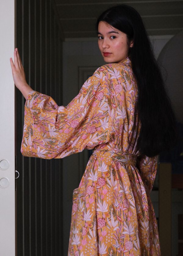 Kimono Robe - Yellow Blush