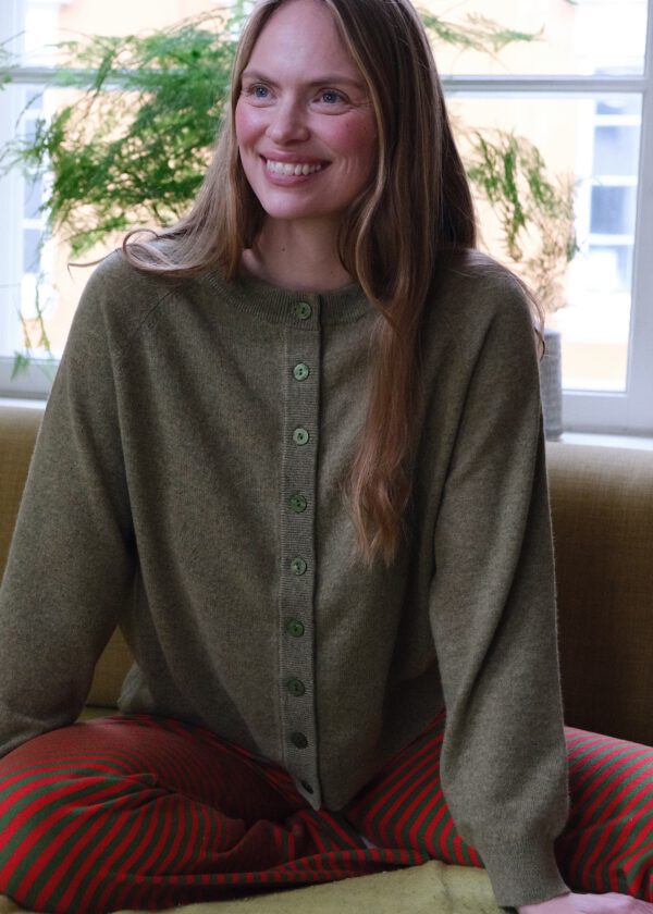 Cashmere Cardigan - Moss