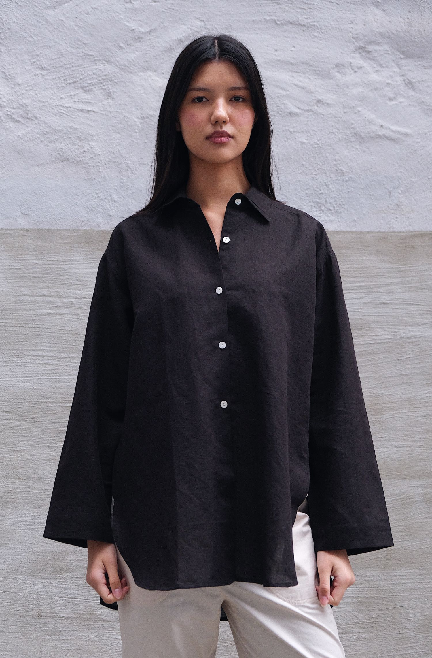 linen_shirt Cotton/ Linen Shirt – Black