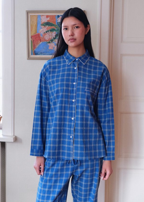 Pyjama Set - Plaid Blue