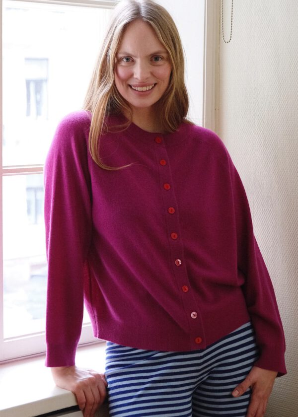 Cashmere Cardigan - Beetroot