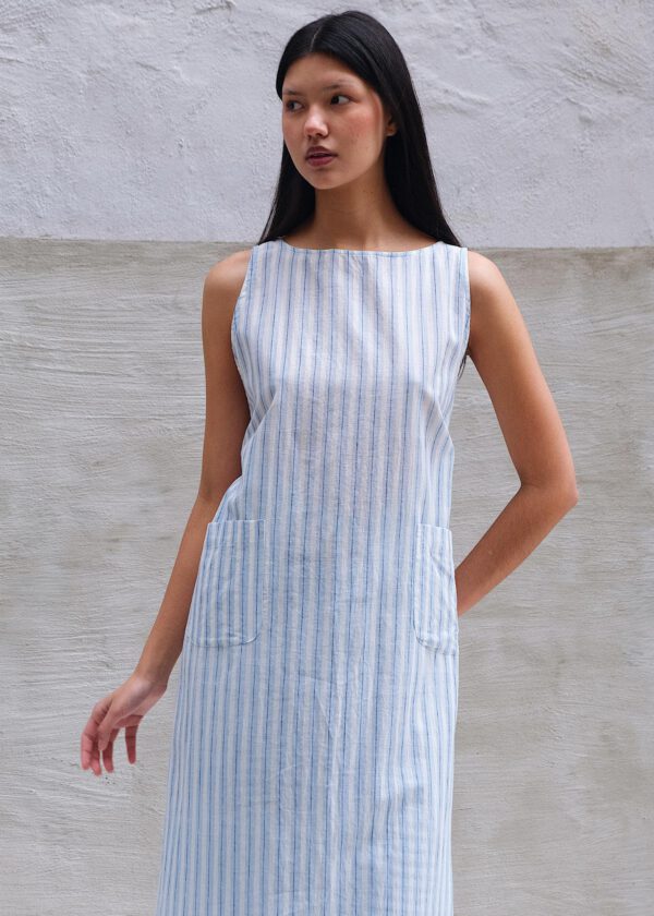 Wrap dress - Blue Stripes