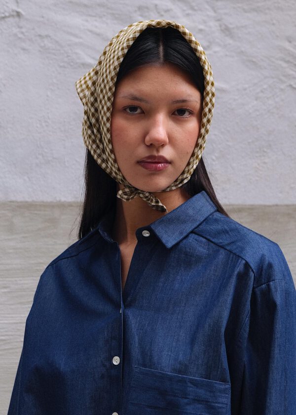 Handkerchief - Pesto Gingham