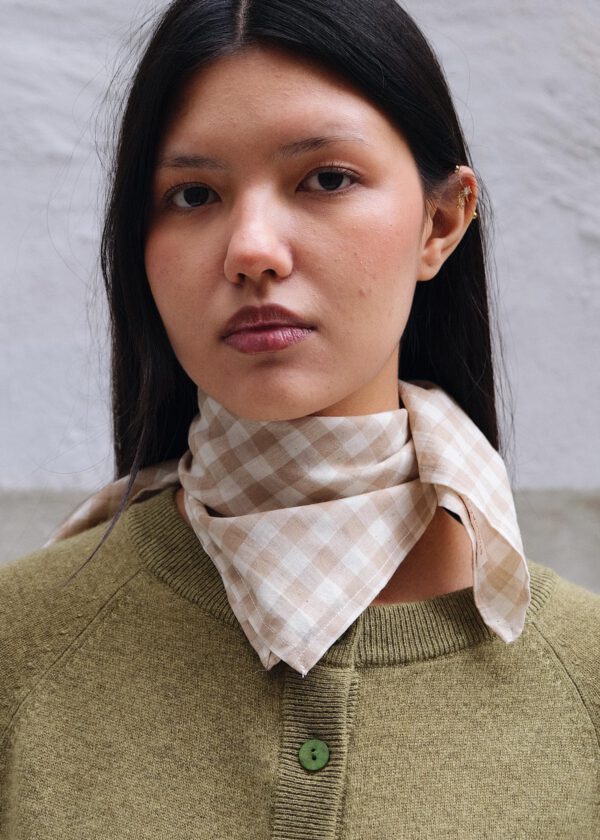 Handkerchief - Plaid Latte