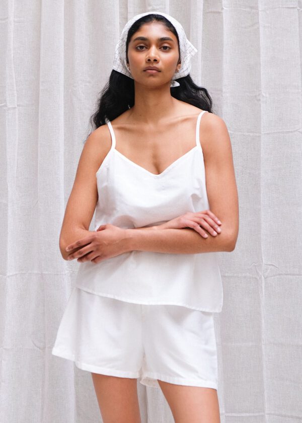Silk/ Cotton Lounge Set - Milk