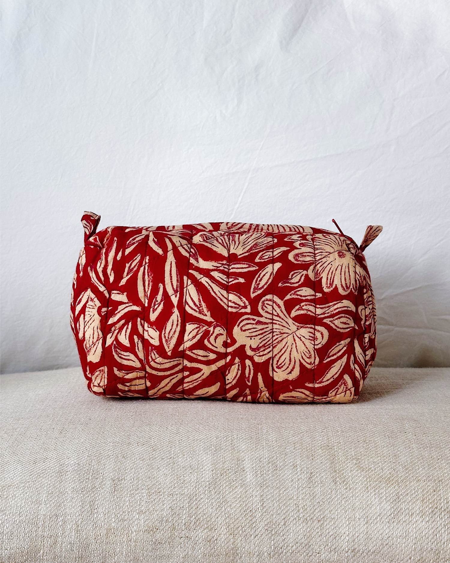 cosmetic_bag Quilted Cosmetic Bag – Scarlet