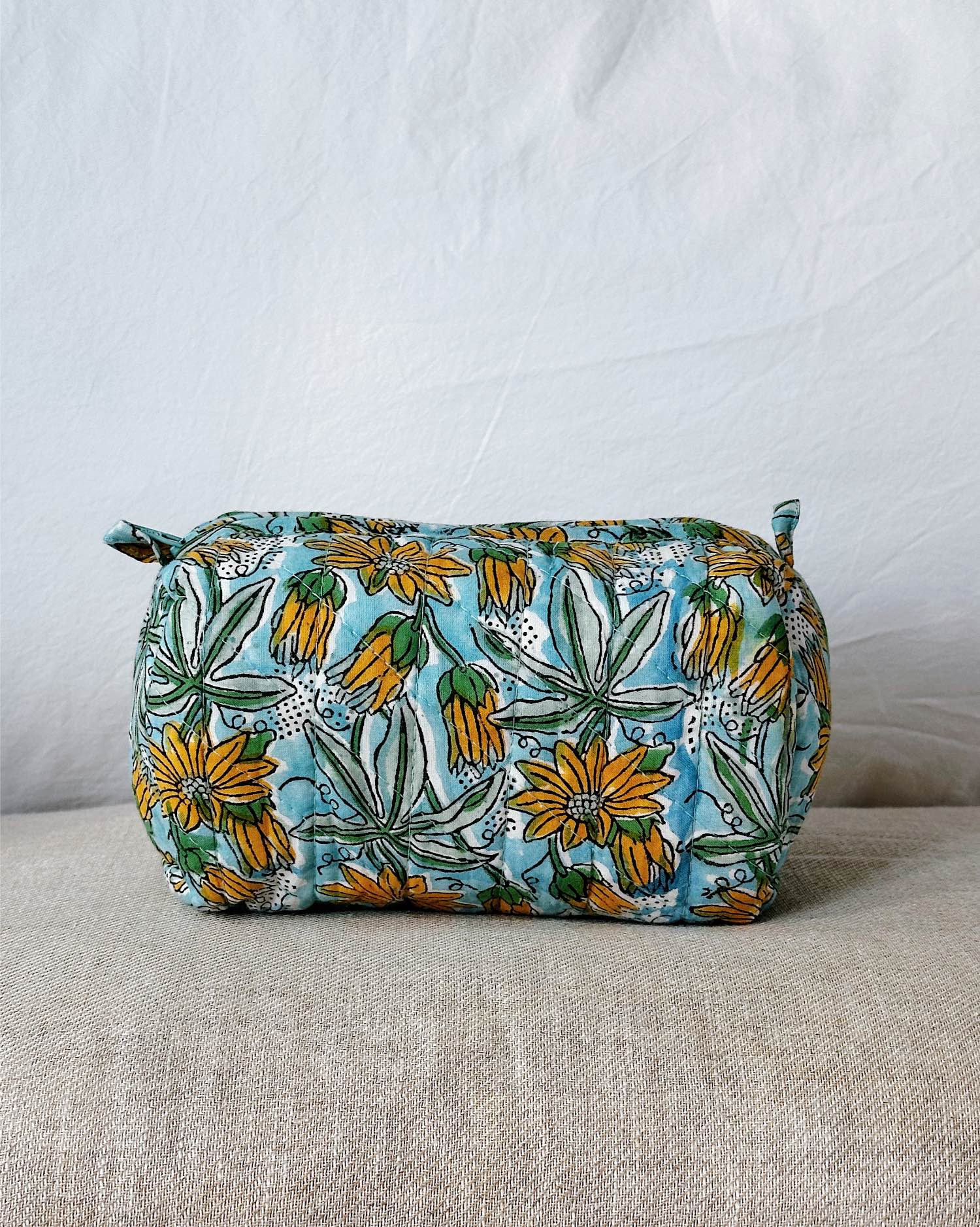 cosmetic_bag Quilted Cosmetic Bag – Aqua