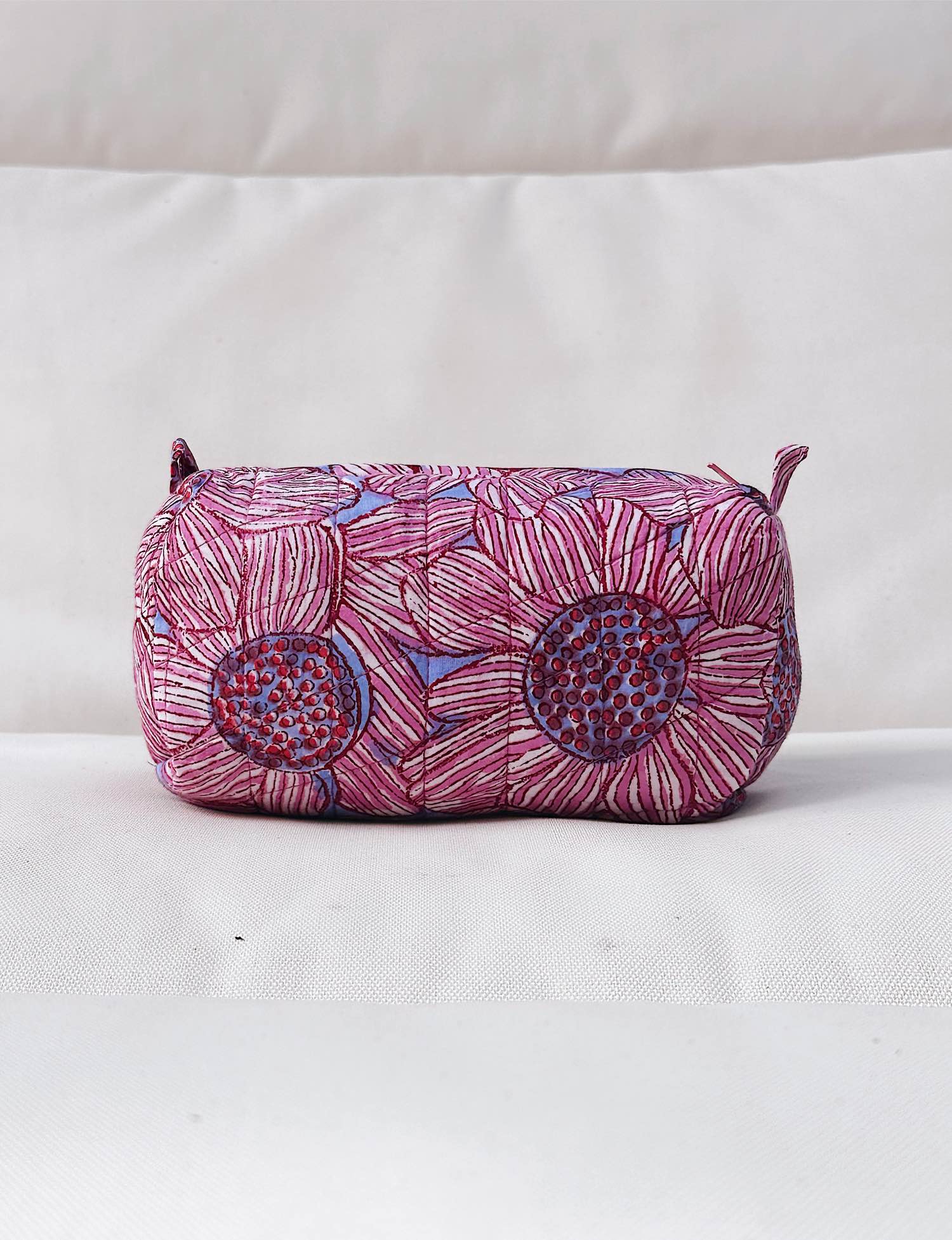 cosmetic_bag Quilted Cosmetic Bag – Mauve Flowers