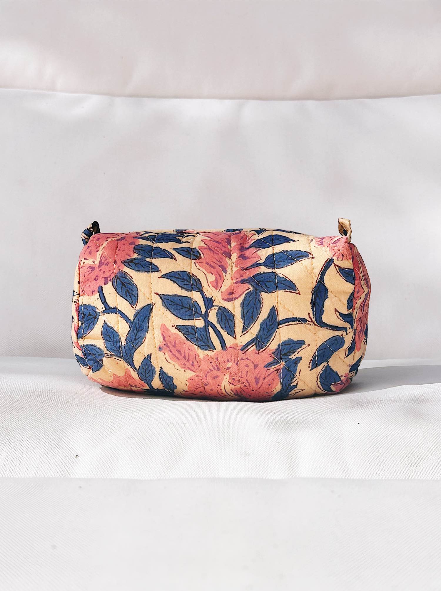 cosmetic_bag Quilted Cosmetic Bag – Floral Blush