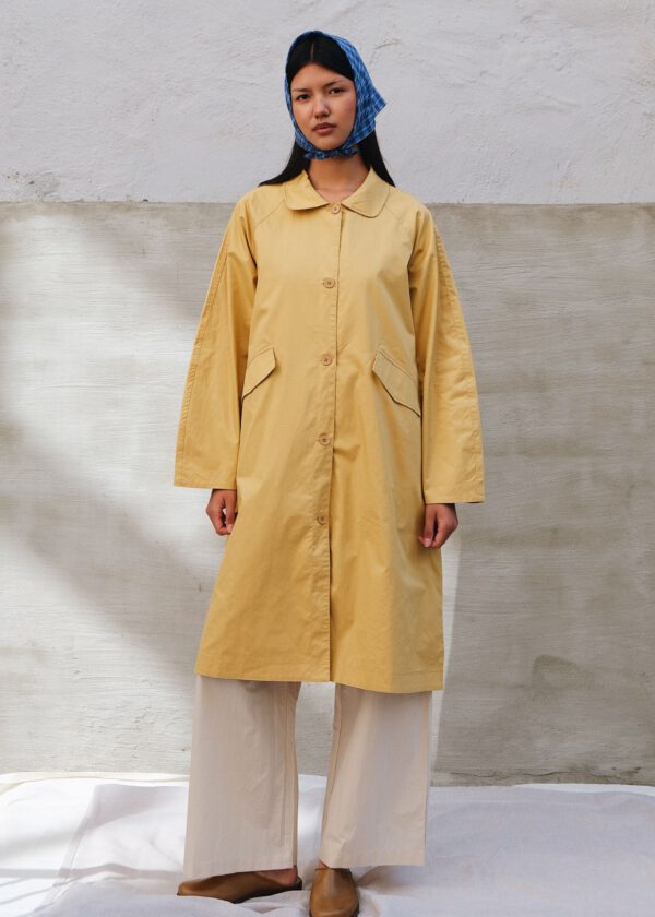 Canvas Trench Coat - Butter Yellow