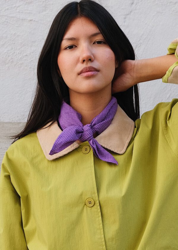 Handkerchief - Purple Grid