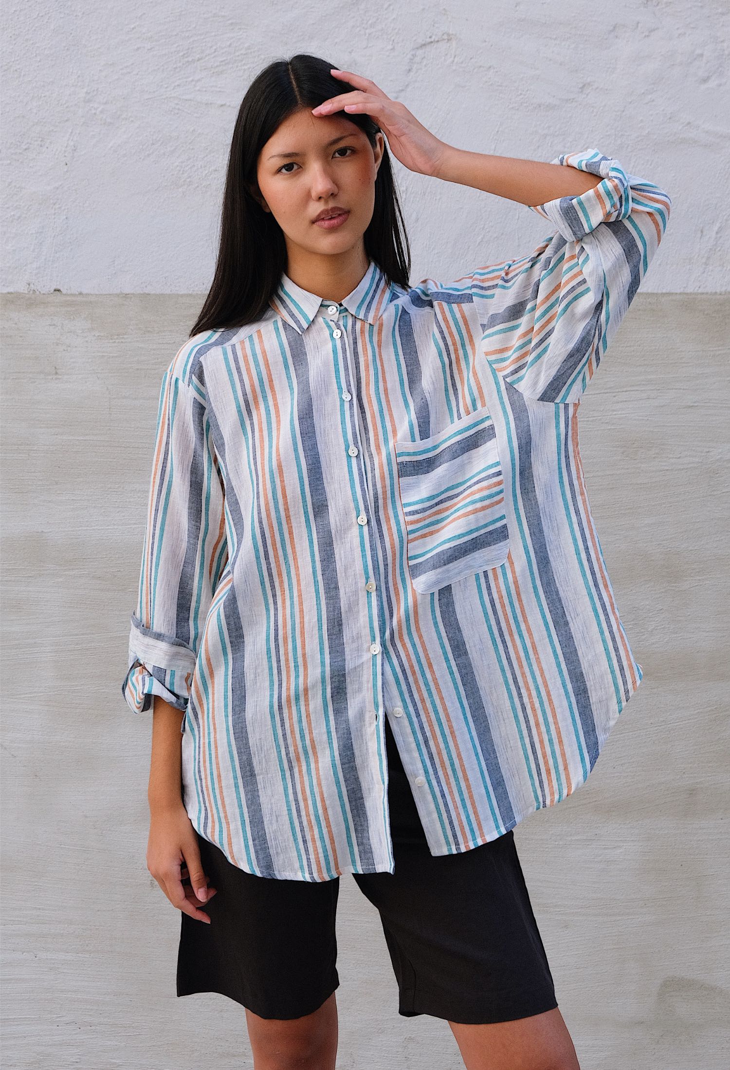 handloom_shirt Handloom Cotton Shirt – Multi Stripes