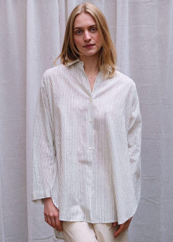 Handloom Cotton Shirt - Pinstripe