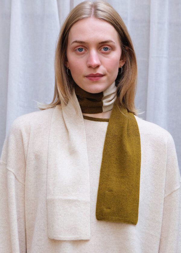 Cashmere Duo Scarf - Matcha/ Latte