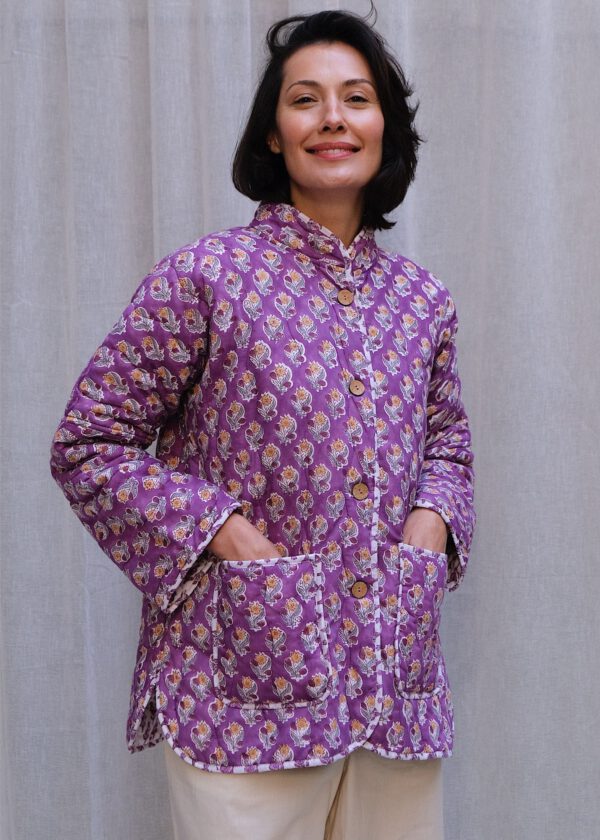 Quilted Jacket - Violet Petal